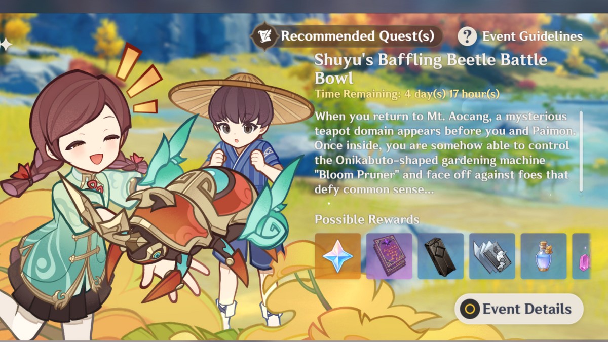 Genshin Impact: Shuyu’s Baffling Beetle Battle Bowl Event Guide