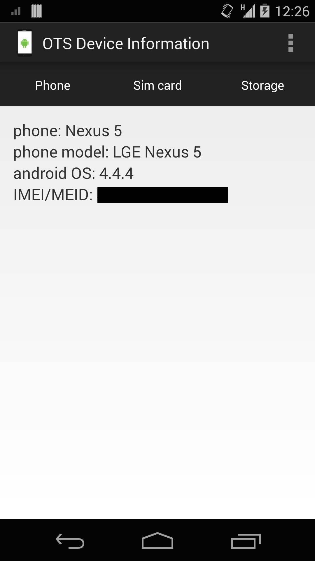 OTS Device Information