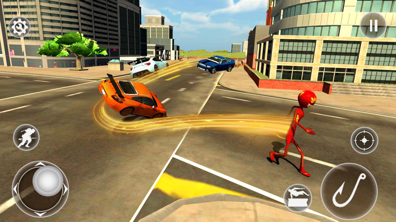 Rope Hero Crime City - Flash Stickman Speed Hero
