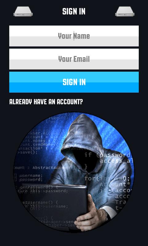 Hacker Game App - Simulation